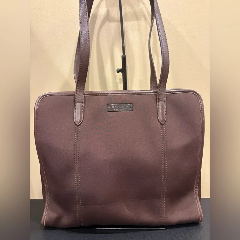 Vintage COACH Neo Tote 6206 – Chocolate Brown Neoprene & Leather